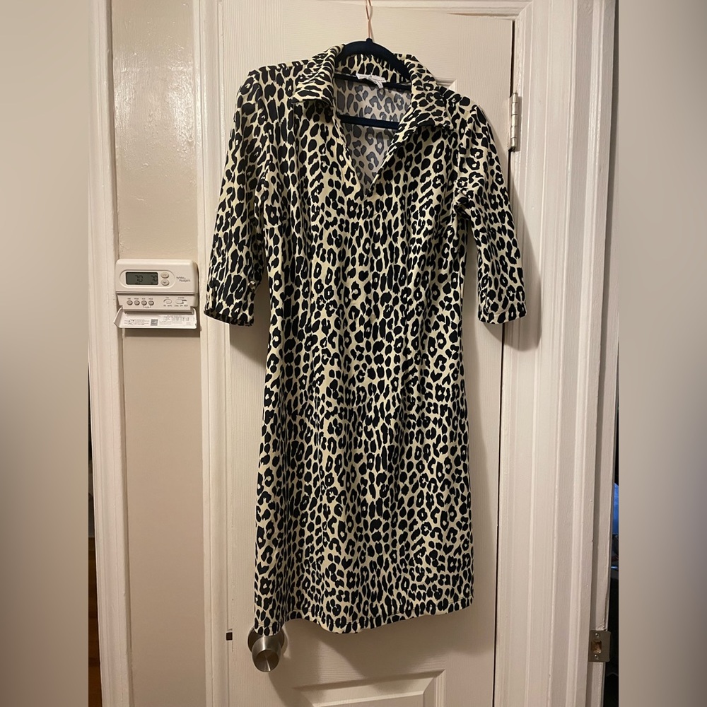 Worn once. Soft material.   Very comfortable.  Has a stretch to it
